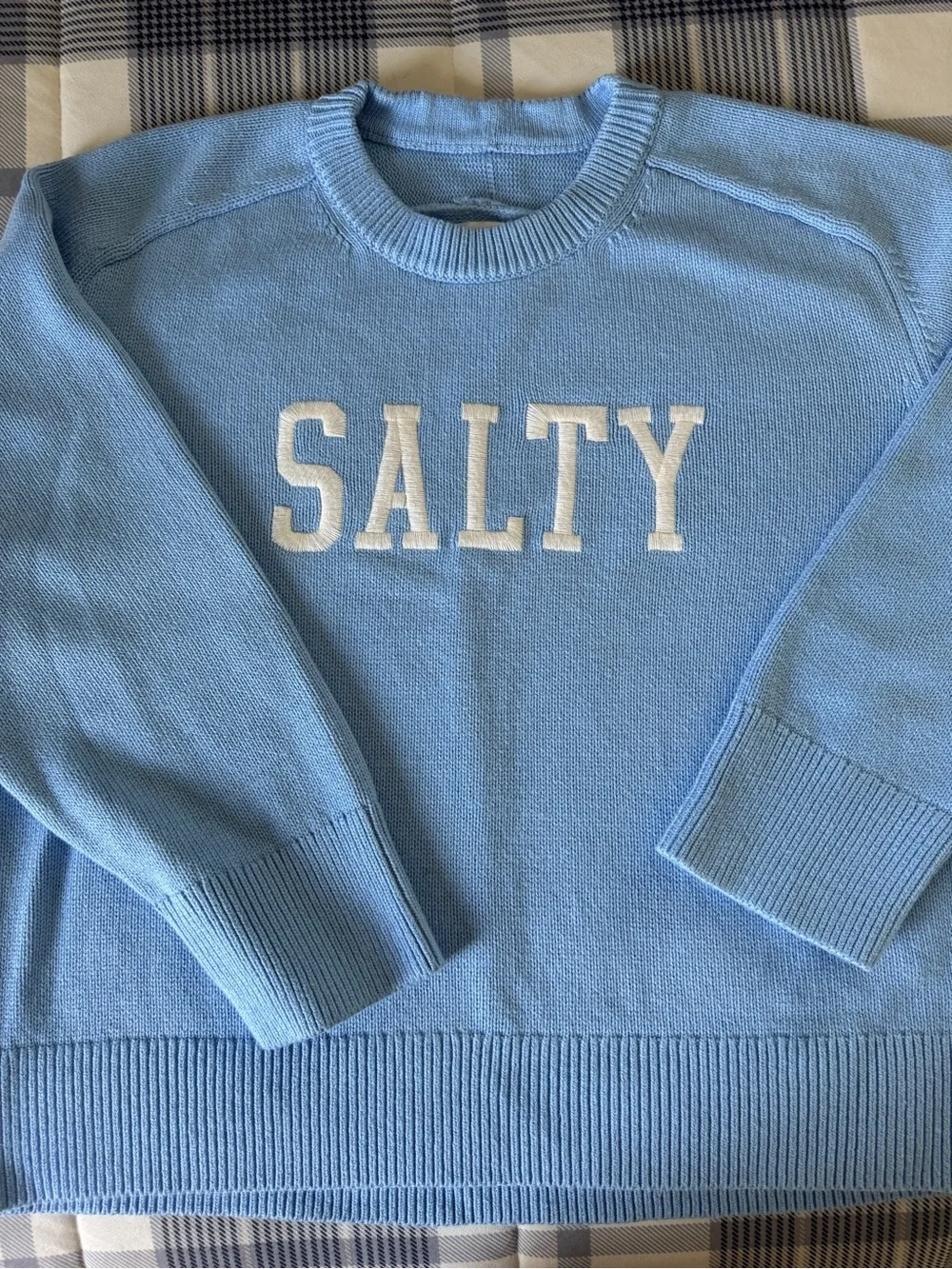 Abercrombie & Fitch Light Blue Sweater Crewneck Salty